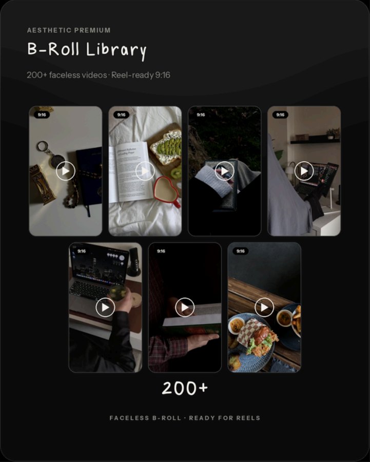 Aesthetic faceless B-roll clips